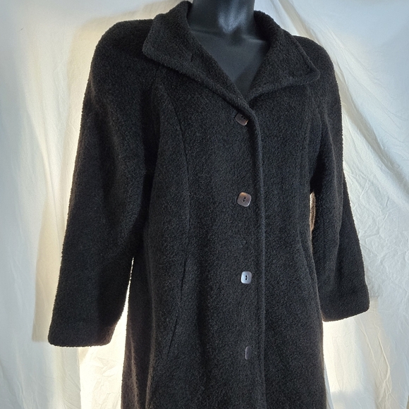 Chocolate Sachi Alpaca Suri Wool Coat EUC - Picture 10 of 15